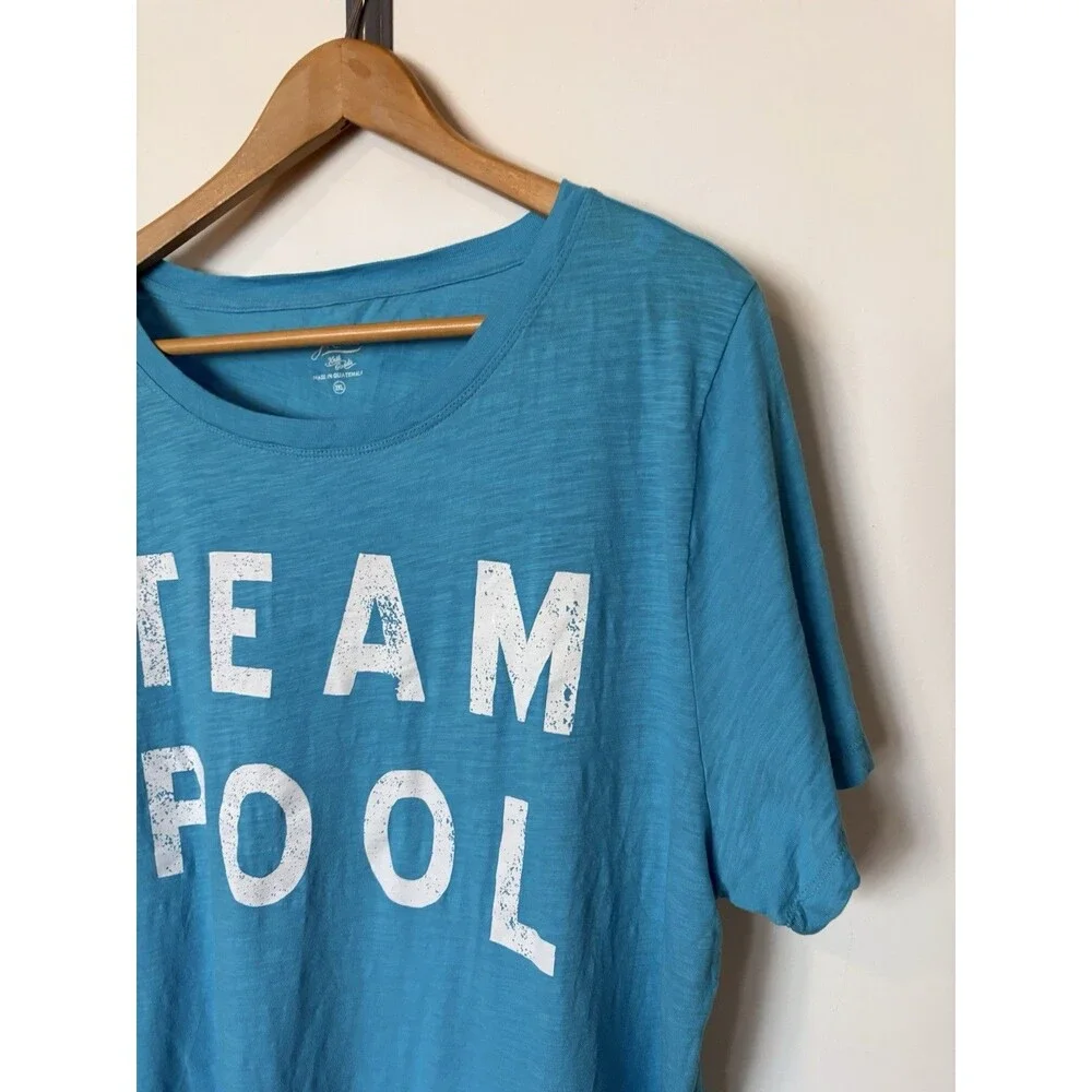 J Crew Blue Team Pool Short Sleeve Shirt Size 2XL